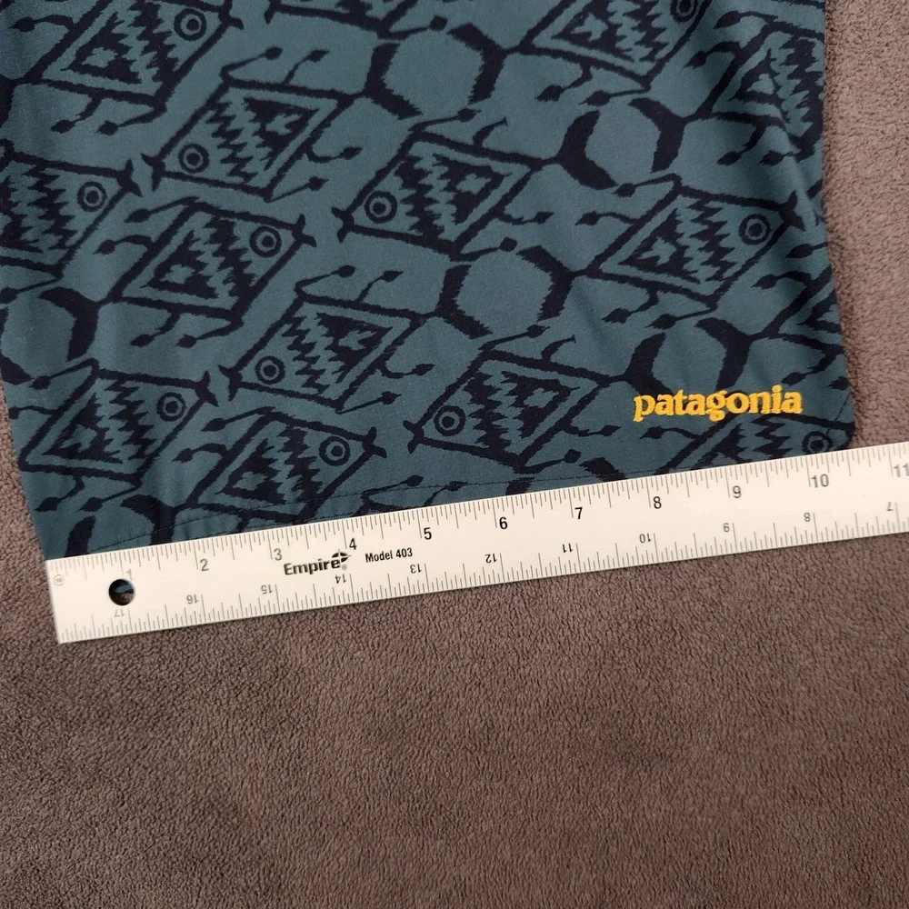 Patagonia Stretch Planing‎ Board Shorts Mens 30 Blue Geometric Fish Print 86611